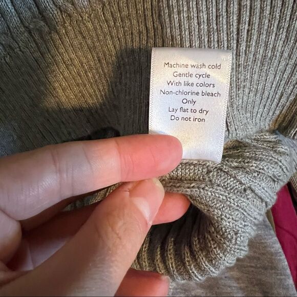 NWT! National grey cable knit 1/4 zip sweater‎ - Picture 7 of 11